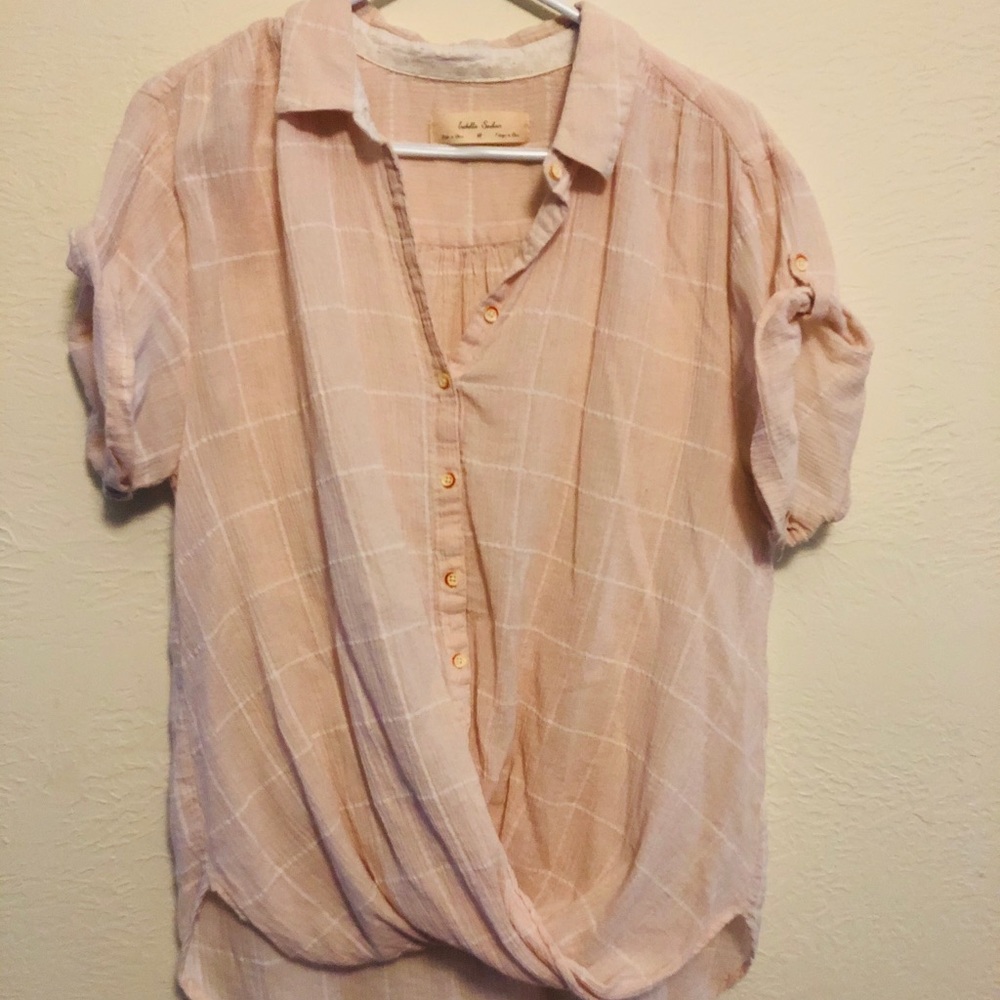 Anthropologie Wrap Front Gauze Top